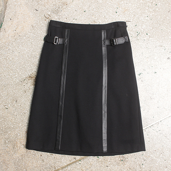 MICHAEL KORS leather trim skirt (27.5)
