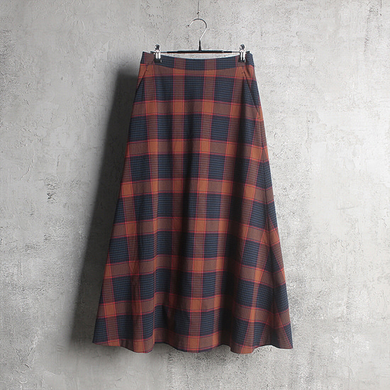 SLOBE by IENA check long skirt (27.5)