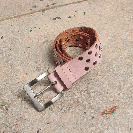 PINK leather stud belt