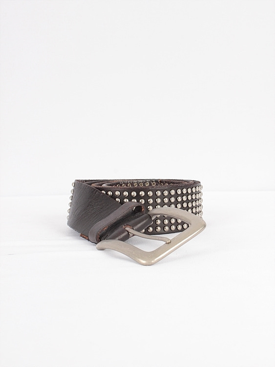 leather stud belt (33~37 inch)